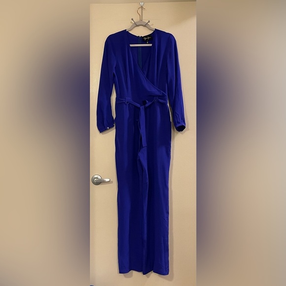 YUMI KIM Long Sleeve Belted Silk Jumpsuit - Picture 1 of 7